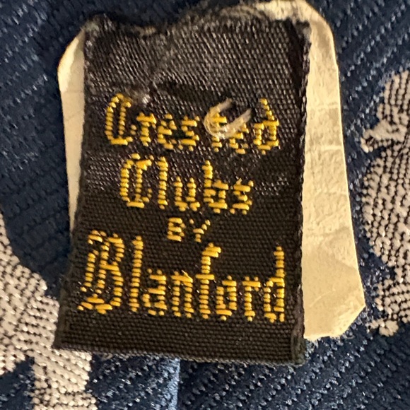 Vintage Crested Clubs by Blanford Poodle Tie - Picture 2 of 4
